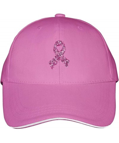 Breast Cancer Awareness Pink Ribbon Baseball Cap Hat Mens Women's Washed Cool Cap Adjustable Snapback Travel Hat Pink $10.44 ...