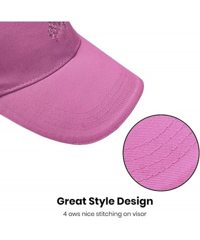 Breast Cancer Awareness Pink Ribbon Baseball Cap Hat Mens Women's Washed Cool Cap Adjustable Snapback Travel Hat Pink $10.44 ...