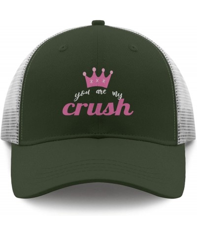 youu are My crushh Cap River hat Apricot Men's Hats Gifts for Mom Hiking Cap Army Green 2 $10.40 Sun Hats