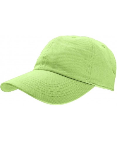 Men Women Unisex Plain Cotton Baseball Cap Washed Adjustable Polo Style Lime Green $12.31 Baseball Caps