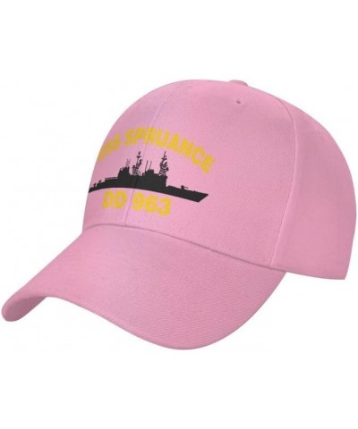 USS Spruance DD 963 Flag-Baseball Caps Denim Hats Cowboy Knit hat Fisherman's hat Pink $14.56 Baseball Caps