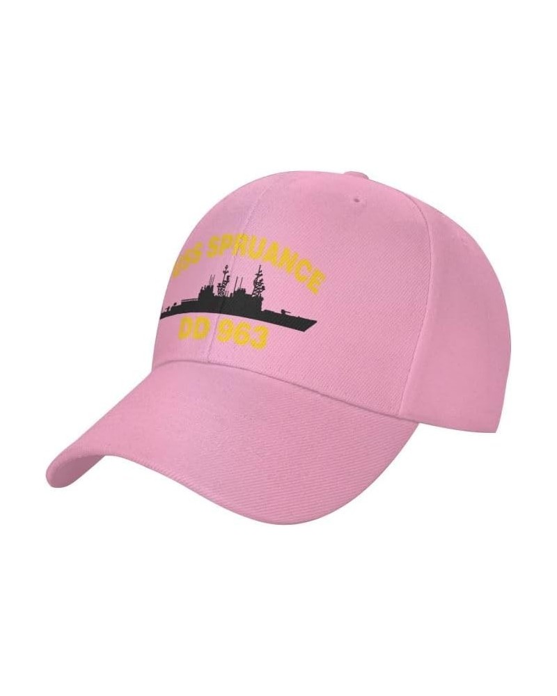 USS Spruance DD 963 Flag-Baseball Caps Denim Hats Cowboy Knit hat Fisherman's hat Pink $14.56 Baseball Caps