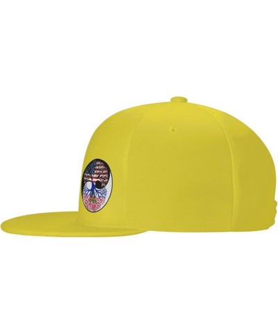 Snapback Baseball Cap Yin Yang Tree Haiti Flag Hat Yellow $9.65 Baseball Caps