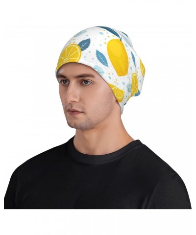 Yellow Fresh Lemons Women's Men's Knit Hat Fashion Beanies Hat Warm Hedging Cap Skull Hat Cancer Chemo Cap $18.26 Skullies & ...