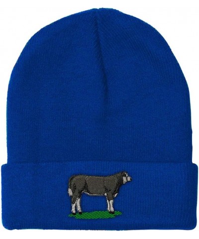 Beanies for Men Show Heifer Embroidery Winter Hats for Women Acrylic Skull Cap 1 Size Royal Blue Design Only $12.91 Skullies ...