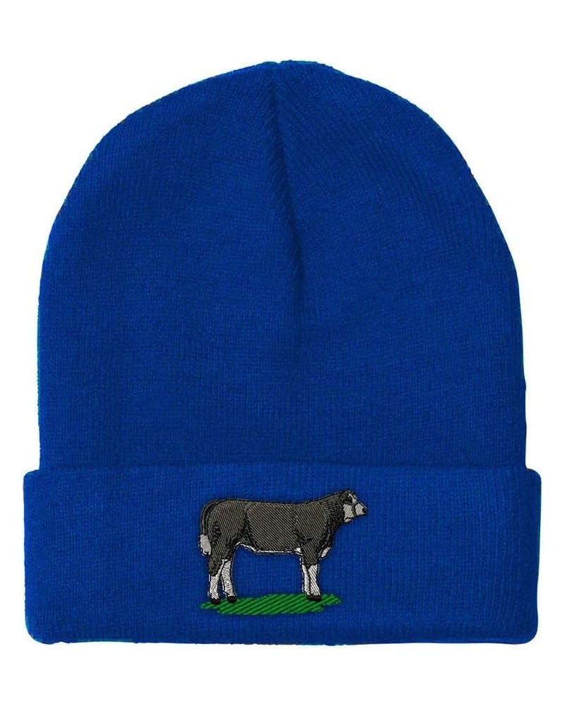 Beanies for Men Show Heifer Embroidery Winter Hats for Women Acrylic Skull Cap 1 Size Royal Blue Design Only $12.91 Skullies ...