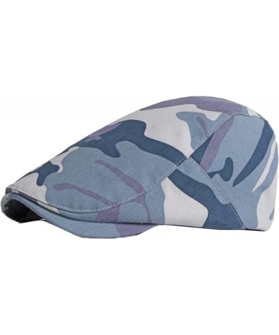 Mens Flat Cap Newsboy Hats Camouflage Cotton Painter Hats for Men Comfort Ivy Visor Fishing Hats Gatsby Cap Gray $13.15 Newsb...