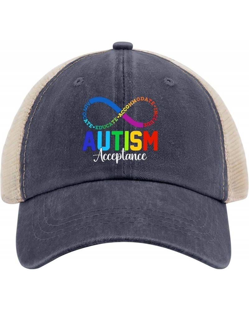 Autism Awareness Acceptance Golf Hat Camping Hat AllBlack Trucker Hat Men Gifts for Dad Golf Hats Purplish Blue04 $10.12 Sun ...