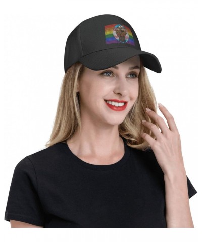 LGBT Gay Trans Pride BLM Fist Flag 1 Classic Duckbill Caps for Stylish Sun Protection Black $13.27 Baseball Caps