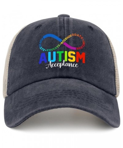 Autism Awareness Acceptance Golf Hat Camping Hat AllBlack Trucker Hat Men Gifts for Dad Golf Hats Purplish Blue04 $10.12 Sun ...