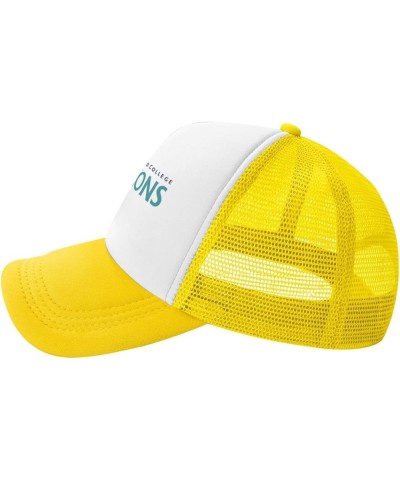 Eckerd College Logo Trucker Hats for Both Men and Women - Mesh Baseball Snapback Hats Yellow $9.24 Baseball Caps