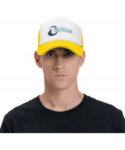 Eckerd College Logo Trucker Hats for Both Men and Women - Mesh Baseball Snapback Hats Yellow $9.24 Baseball Caps