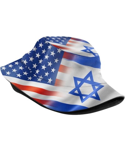 Israel Flag Bucket Hat for Women Men Casual Sun Wide Brim Cap Packable Outdoor Fisherman Hat Israel-8 $9.18 Bucket Hats