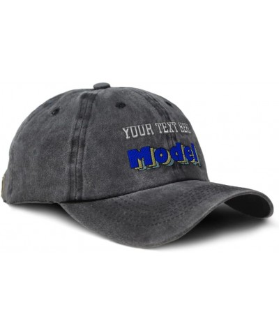 Soft Washed Baseball Cap Model Cotton Dad Hats for Men & Women Black Personalized Text Here $13.05 Baseball Caps