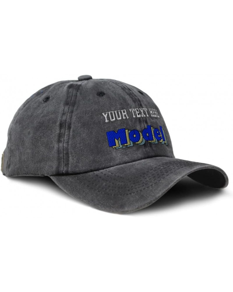 Soft Washed Baseball Cap Model Cotton Dad Hats for Men & Women Black Personalized Text Here $13.05 Baseball Caps