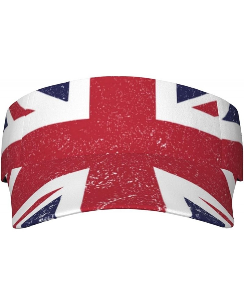 Cute Flag Hat Women Men Adjustable Flag Visor Hat Summer Fashion Sport Sun Cap Beach Flag Hat Britain _Flag $12.36 Visors