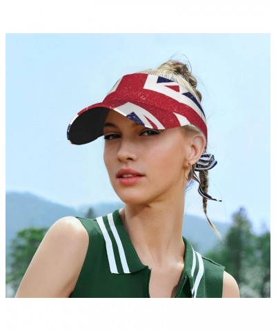 Cute Flag Hat Women Men Adjustable Flag Visor Hat Summer Fashion Sport Sun Cap Beach Flag Hat Britain _Flag $12.36 Visors