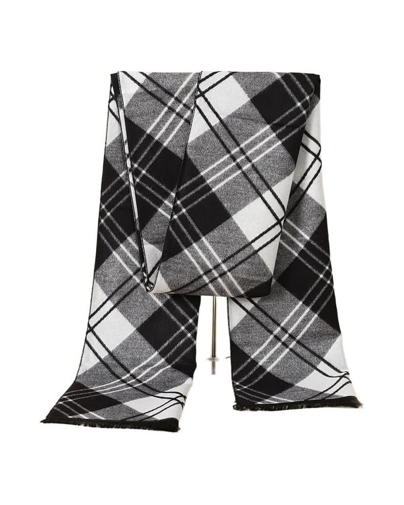 Autumn and winter warm plaid men's scarf cashmere wool soft striped long scarf Styles-20 $10.51 Scarves