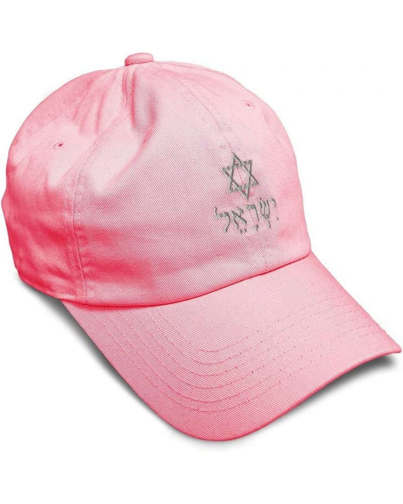 Soft Baseball Cap Hebrew Israel Star of David A Embroidery Symbols Cotton Dad Hats for Men & Women Coral Design Only $15.89 B...