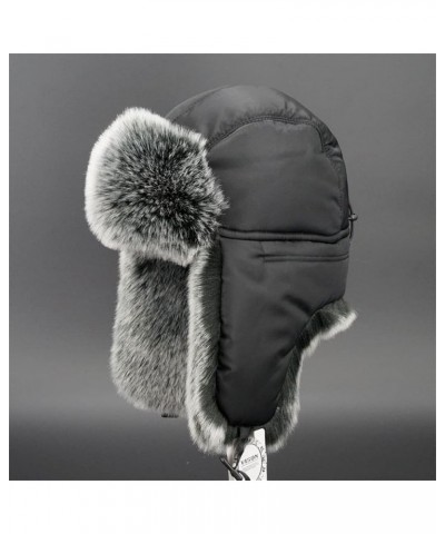 Adjustable Lei Feng Hat Male Ear Protection Flying Hat Female Youth Warm Wool Hat D $58.36 Bomber Hats