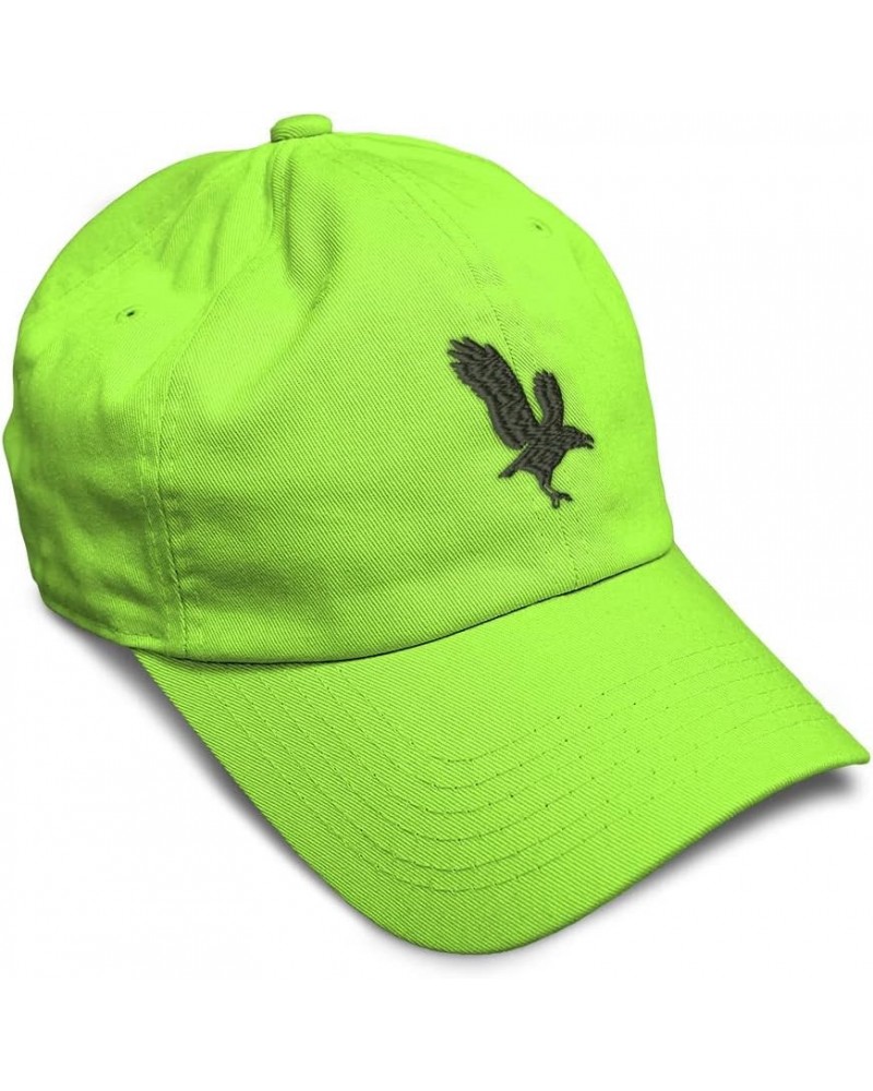 Soft Baseball Cap Crow Embroidery Wild Animals Crow Twill Cotton Barn Dad Hats for Men & Women Lime Design Only $17.10 Baseba...