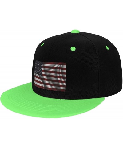 Silk Style Flag of The United States Snapback Hat for Men Women Baseball Cap Trucker Flat Bill Hats Dad Caps Green $11.39 Bas...