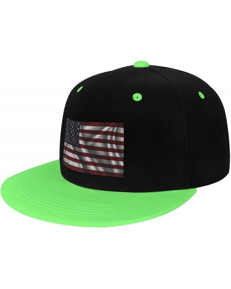 Silk Style Flag of The United States Snapback Hat for Men Women Baseball Cap Trucker Flat Bill Hats Dad Caps Green $11.39 Bas...