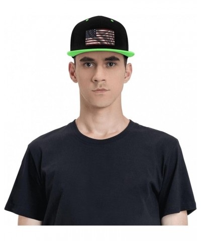 Silk Style Flag of The United States Snapback Hat for Men Women Baseball Cap Trucker Flat Bill Hats Dad Caps Green $11.39 Bas...