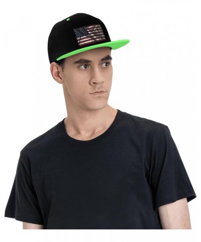 Silk Style Flag of The United States Snapback Hat for Men Women Baseball Cap Trucker Flat Bill Hats Dad Caps Green $11.39 Bas...