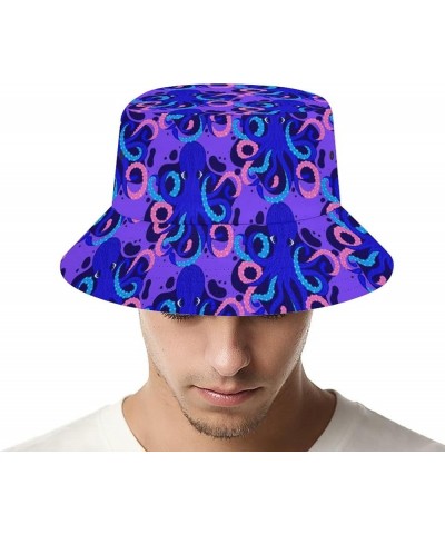 Bucket Hat Octopus Fashion Unisex Packable Travel Sun Caps Teens Women Men Novelty Outdoor Hats Octopus 5 $11.74 Bucket Hats