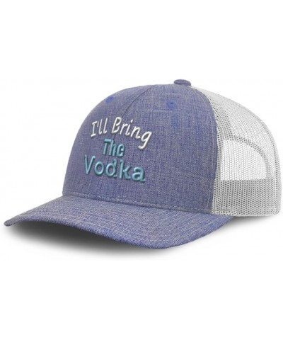 Trucker Baseball Cap I'll Bring The Vodka Cotton Dad Hats for Men & Women Heather Blue White $14.21 Baseball Caps