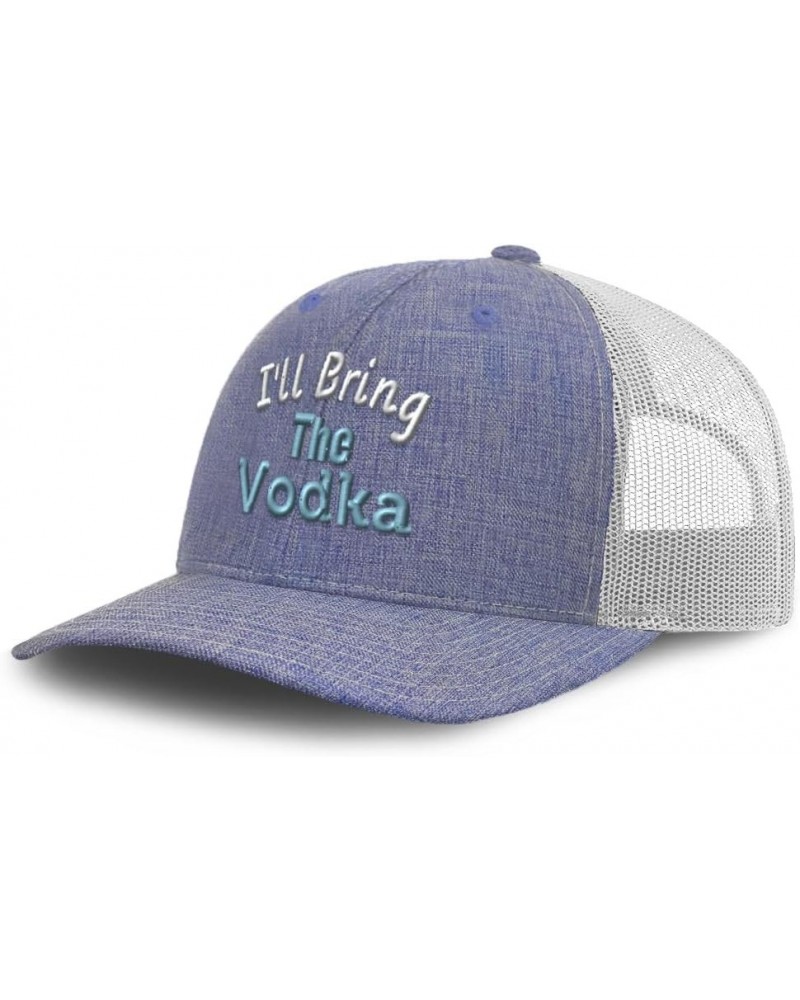 Trucker Baseball Cap I'll Bring The Vodka Cotton Dad Hats for Men & Women Heather Blue White $14.21 Baseball Caps