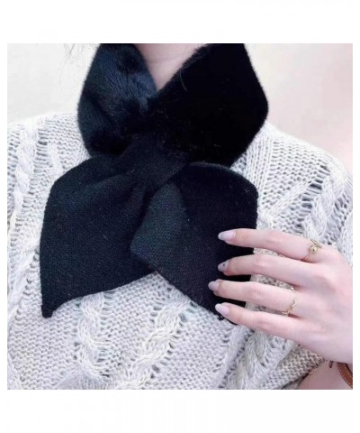 Outerwear Lady Winter Scarf Scarf Warm Faux Bib Villus Fashion Women Scarf Scarf Text Black $9.75 Scarves