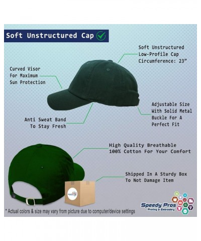 Soft Baseball Cap Lit Light Bulb Cotton Dad Hats for Men & Women Forest Green $16.81 Baseball Caps