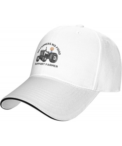 No Farmers No Food No Farms No Life Future Support Your Local Farmer Hat Tractor Farming Baseball Cap Trucker Hat White $10.7...