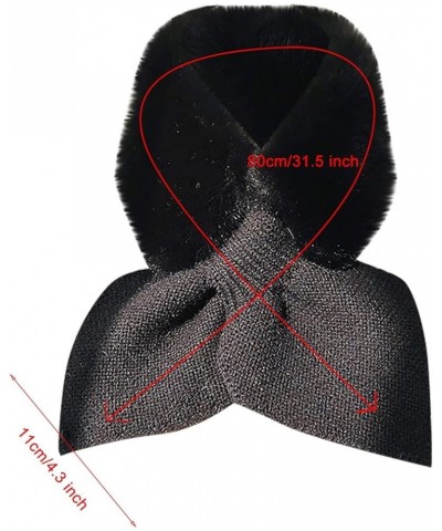 Outerwear Lady Winter Scarf Scarf Warm Faux Bib Villus Fashion Women Scarf Scarf Text Black $9.75 Scarves