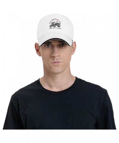 No Farmers No Food No Farms No Life Future Support Your Local Farmer Hat Tractor Farming Baseball Cap Trucker Hat White $10.7...