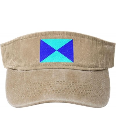 Flag of Yeniche People Sun Visor Hats for Women Men Adjustable Sports Sun Hats Cotton Golf Cap Natural $12.14 Visors