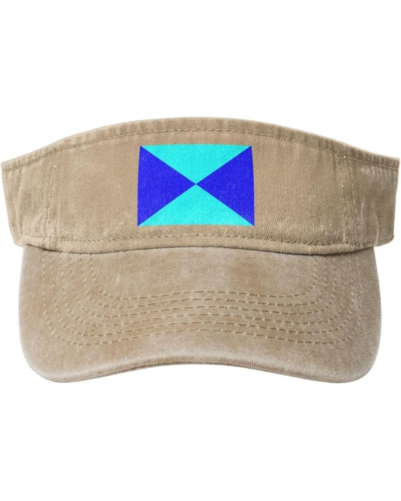 Flag of Yeniche People Sun Visor Hats for Women Men Adjustable Sports Sun Hats Cotton Golf Cap Natural $12.14 Visors