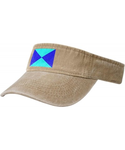 Flag of Yeniche People Sun Visor Hats for Women Men Adjustable Sports Sun Hats Cotton Golf Cap Natural $12.14 Visors