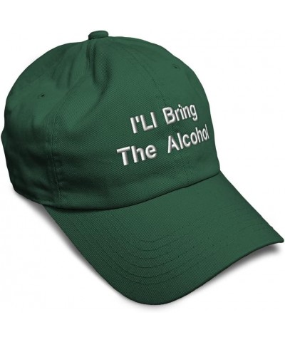 Soft Baseball Cap I'll Bring The Alcohol Twill Cotton Dad Hats for Men & Women Forest Green $12.47 Baseball Caps