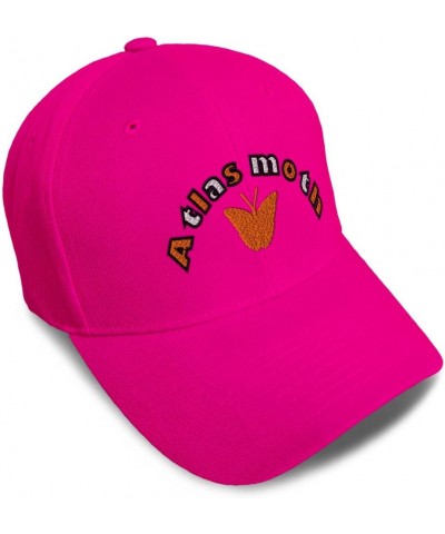 Baseball Cap Atlas Moth Insects Insects Acrylic Nature Dad Hats for Men and Women Hot Pink Design Only $16.19 Baseball Caps