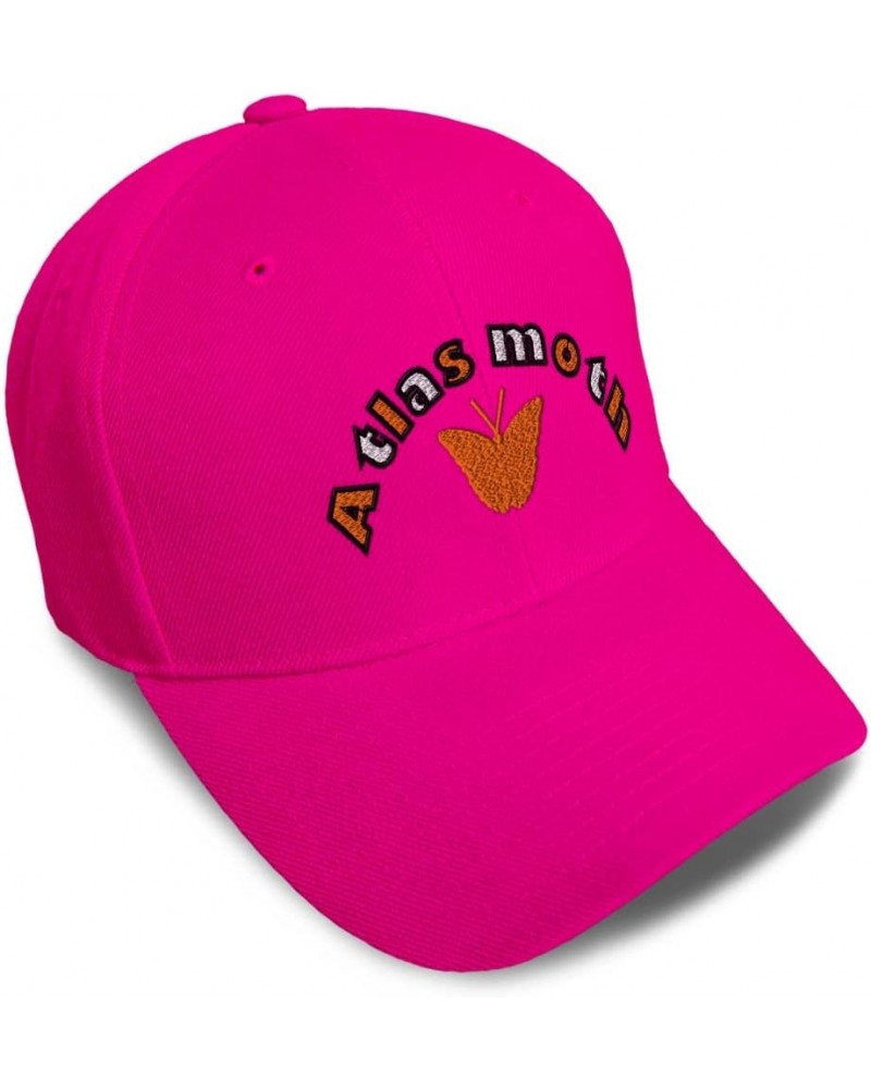 Baseball Cap Atlas Moth Insects Insects Acrylic Nature Dad Hats for Men and Women Hot Pink Design Only $16.19 Baseball Caps