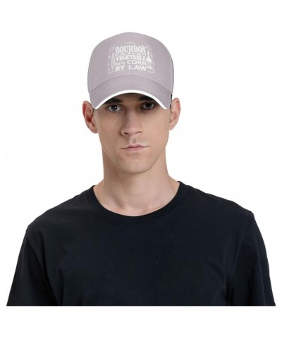 Funny Hat Bourbon is A Vegetable 51% Corn by Law Hat for Men Baseball Cap Graphic Hat Gray $12.30 Sun Hats