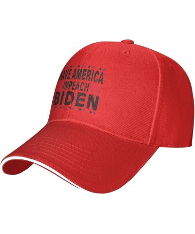 Save America Impeach Biden - Anti Biden Gift Baseball Cap Women Cowboy Hat Trucker Hat Men Dad Hat Snapback Hat Black Red $10...