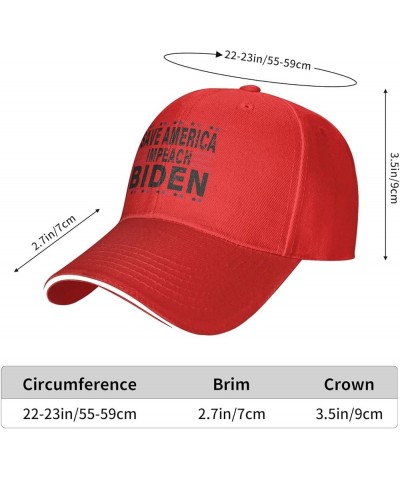 Save America Impeach Biden - Anti Biden Gift Baseball Cap Women Cowboy Hat Trucker Hat Men Dad Hat Snapback Hat Black Red $10...