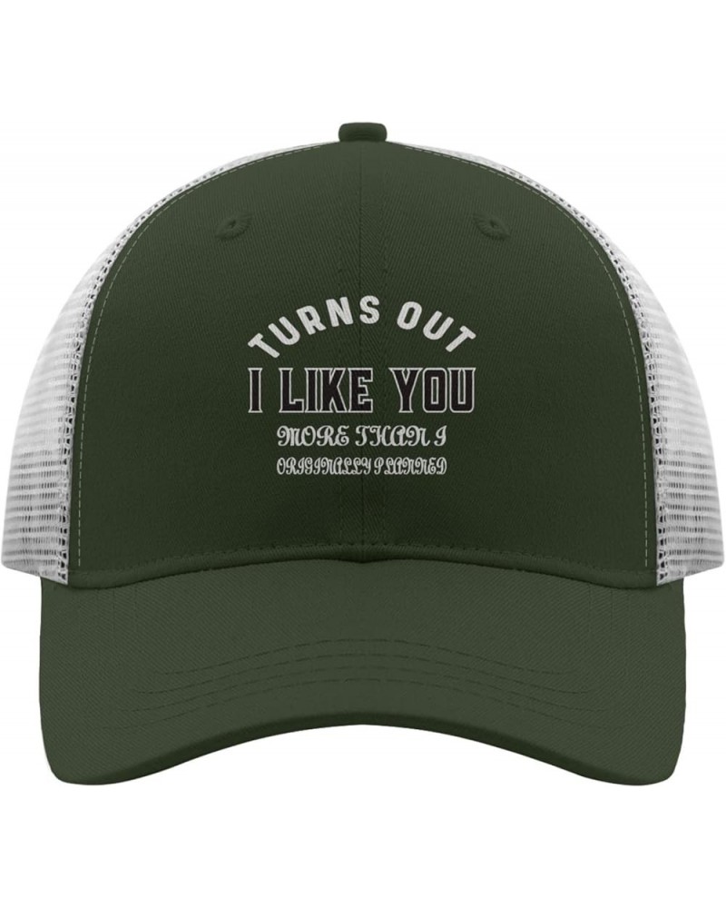 turnss Out i Like You More thans i Originally plannedd Hats Womens Summer hat Apricot Men's Hats Gifts for Son Golf Hat Army ...