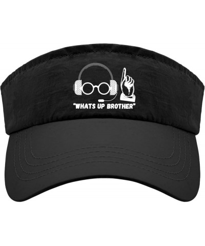 What's Up Brother Gamer Hat Sun Visors for Women Visors Cool Sun Cap Allblack $8.82 Sun Hats