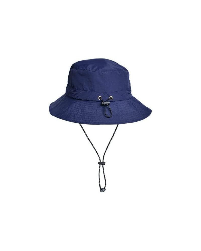 Men's Bucket Hats Outdoor Foldable Sun Protection Wide Brim Summer Beach Sun Hat for Women and Men UPF 50+ Navy Blue $9.68 Bu...