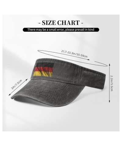 Silk Style Flag of Germany Sun Visor Hats for Women Men Adjustable Sports Sun Hats Golf Cap Deep Heather $9.86 Visors